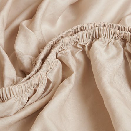 TENCEL™ – Twill-Spannbettlaken Beige