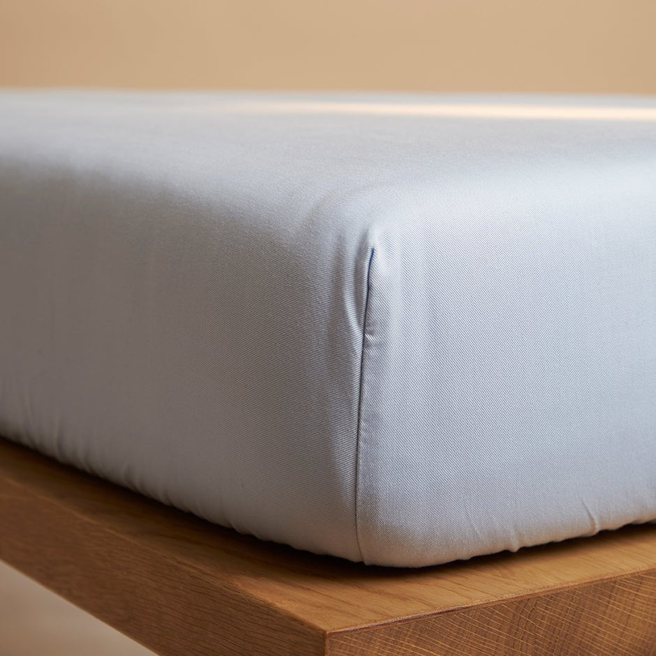 TENCEL™ – Twill-Spannbettlaken Hellblau