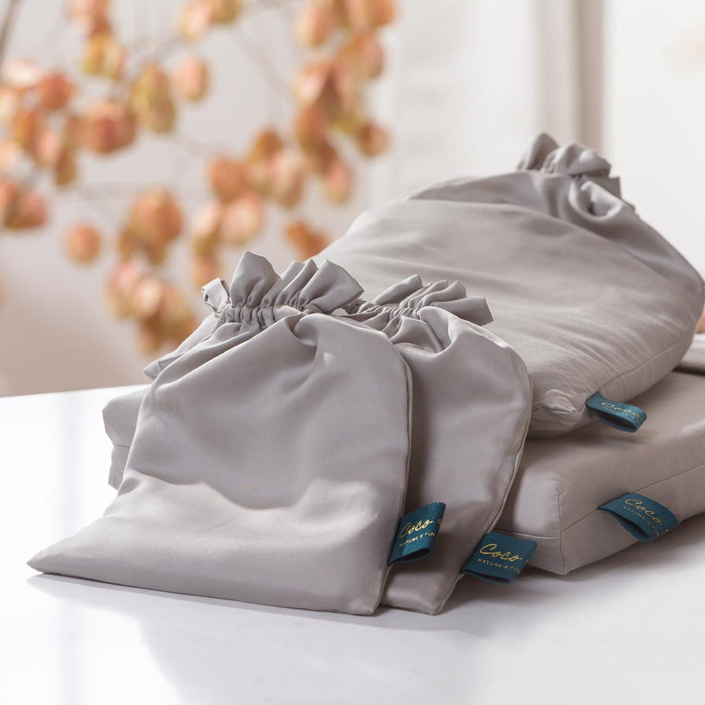 TENCEL™ – Satin-Spannbetttuch Taupe