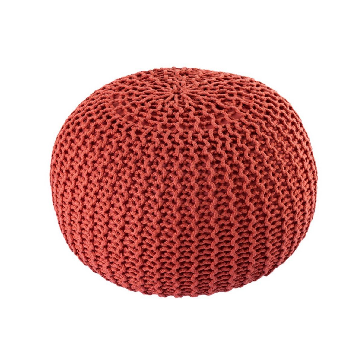 Sitzpouf ø55cm Pouf Strickhocker Strickpouf PREMIUM Innen Terrasse Pool Garten nachhaltig