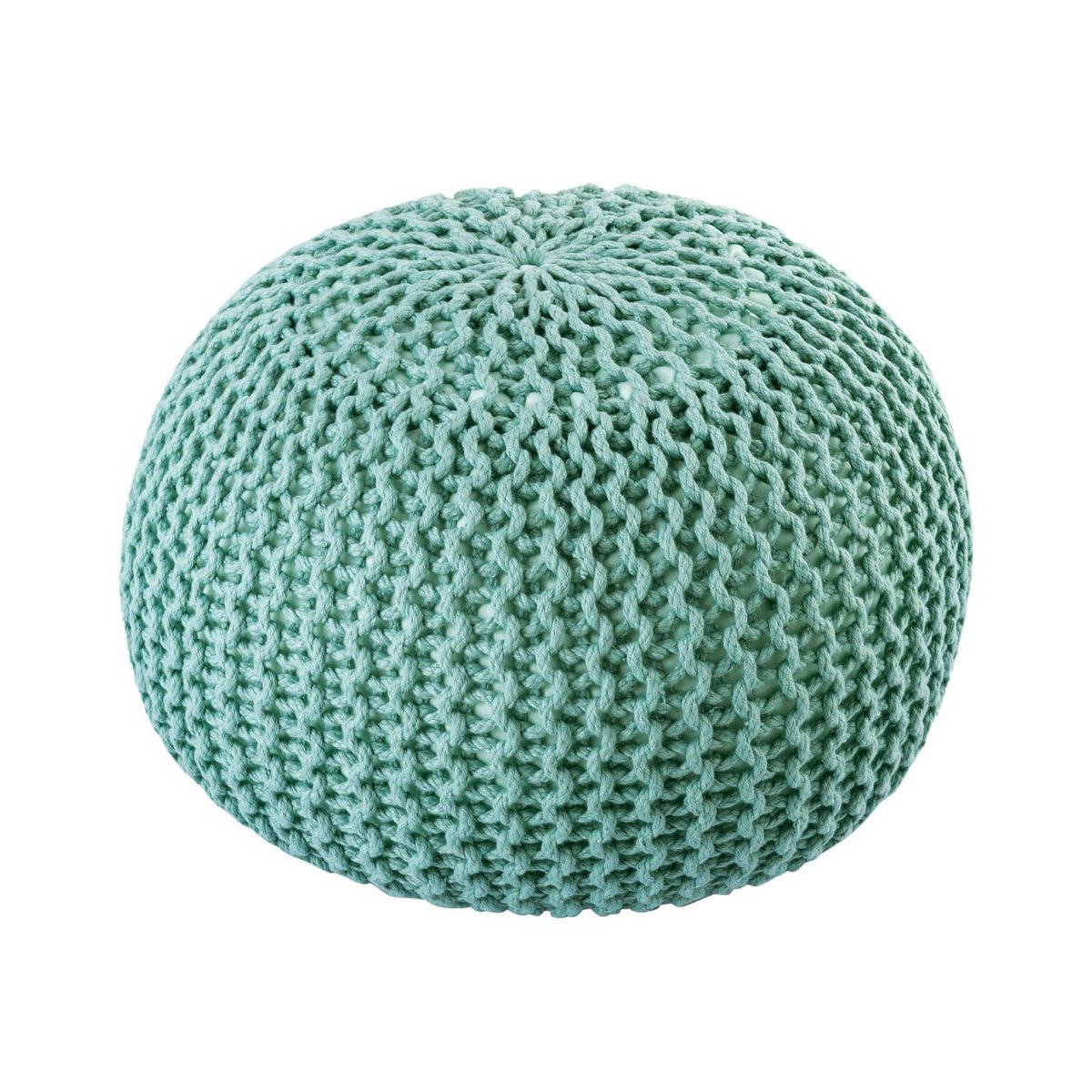 Sitzpouf ø55cm Pouf Strickhocker Strickpouf PREMIUM Innen Terrasse Pool Garten nachhaltig