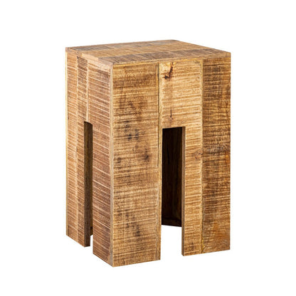 Hocker quadratisch 28 x 45 x 28 cm Blumensäule Sitzhocker Blumenhocker Beistelltisch Mangoholz