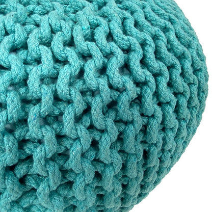 Pouf Ø 55 cm Strickhocker Sitzpouf Sitzpuff Bodenkissen Grobstrick-Optik extrahoch Höhe 37 cm