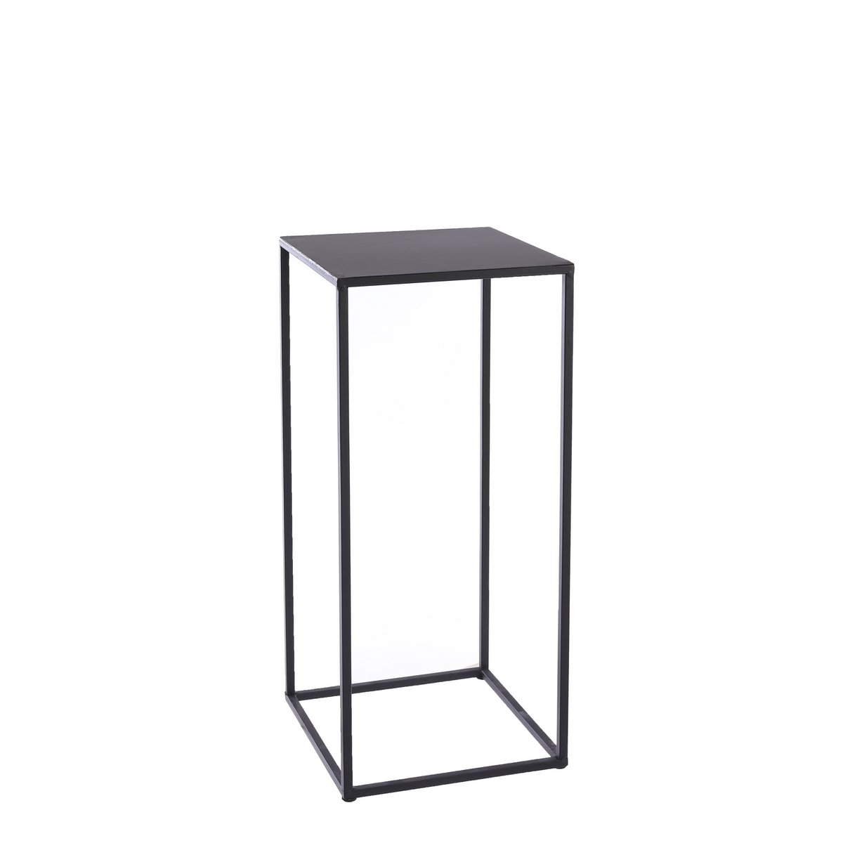 Quinty Beistelltisch – 3er-Set – L30 x B30 x H70 cm – Metall – Schwarz
