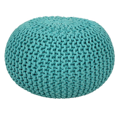 Pouf Ø 55 cm Strickhocker Sitzpouf Sitzpuff Bodenkissen Grobstrick-Optik extrahoch Höhe 37 cm