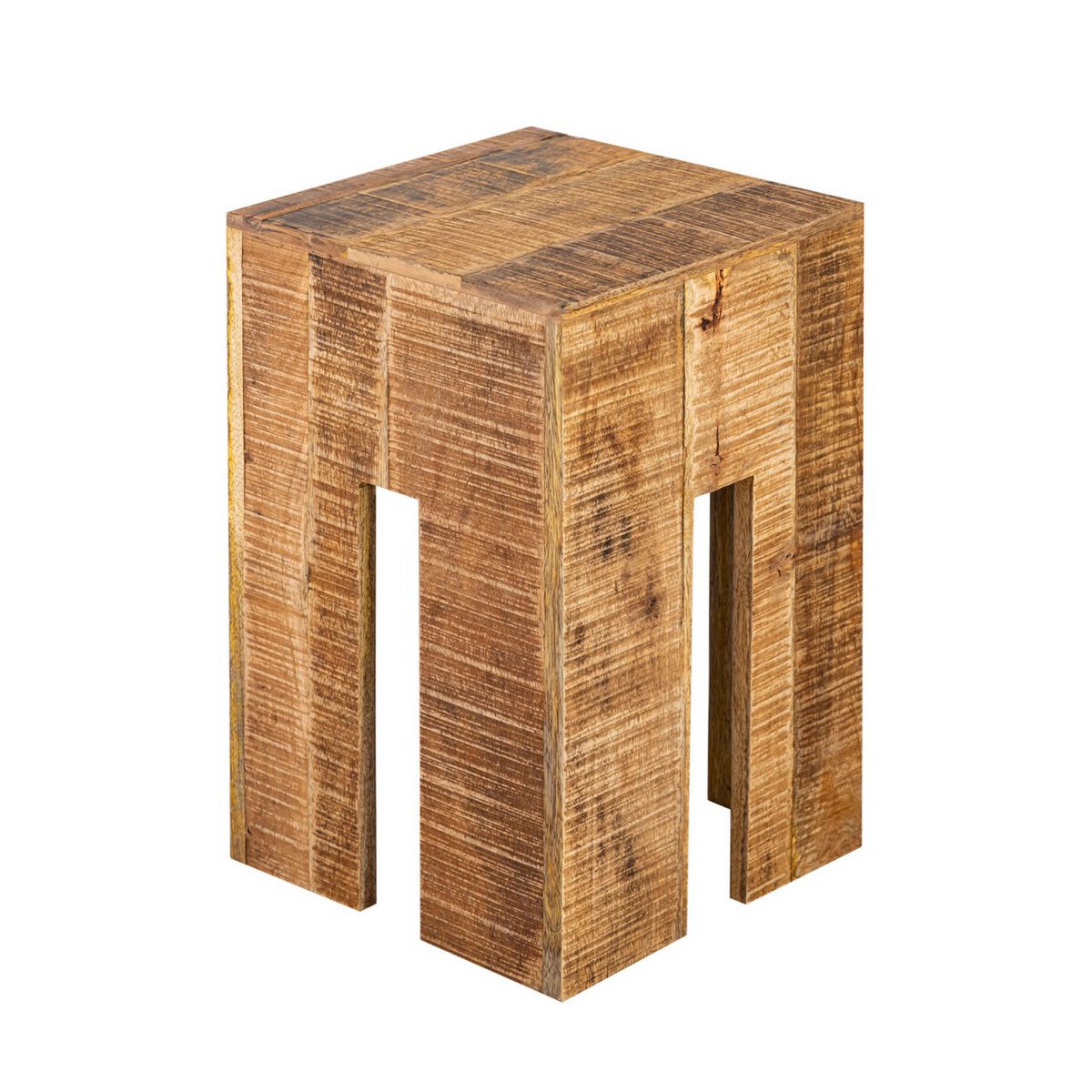 Hocker quadratisch 28 x 45 x 28 cm Blumensäule Sitzhocker Blumenhocker Beistelltisch Mangoholz