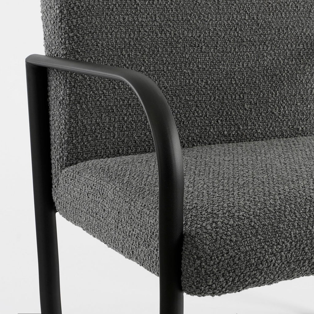 Symon Sessel – L72 x B69 x H81 cm – Dunkelgrau