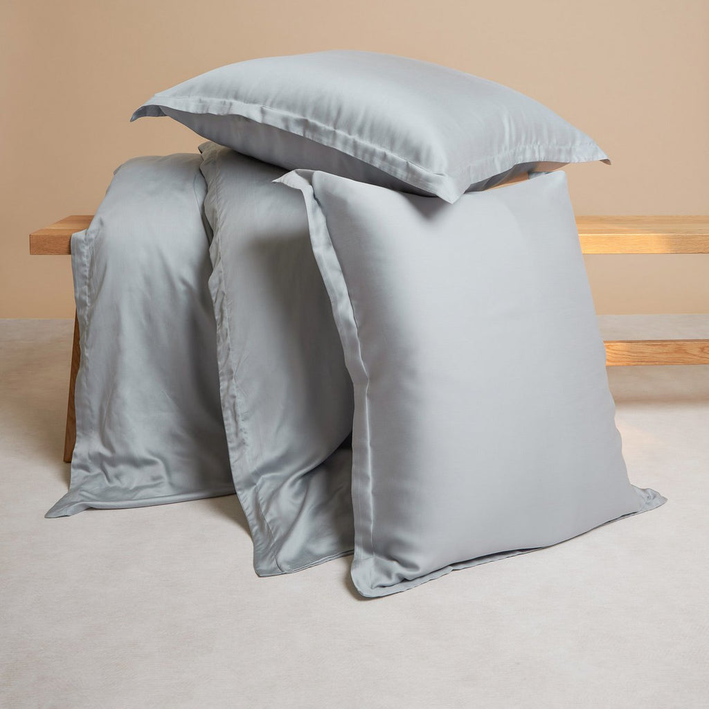 TENCEL™ – Satin-Bettbezug in Graublau