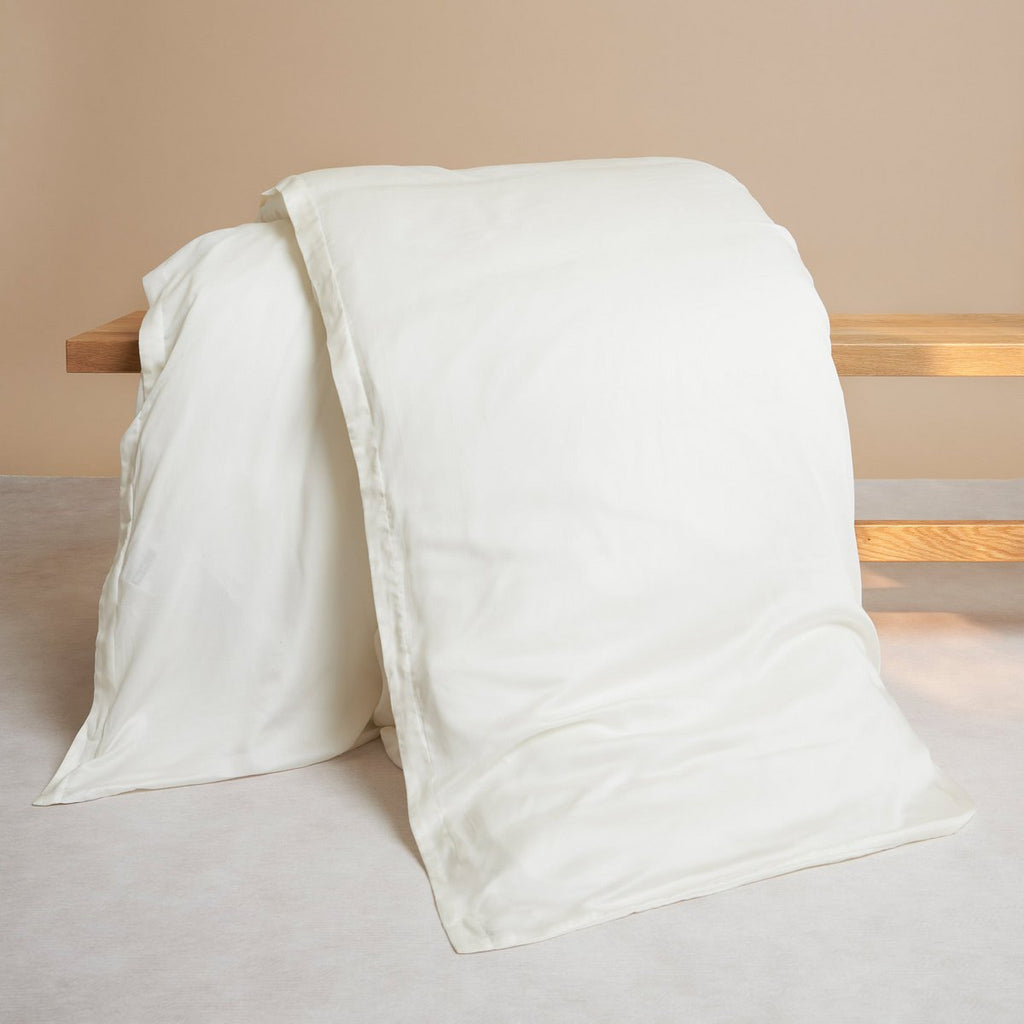TENCEL™ – Satin-Bettbezug in gebrochenem Weiß