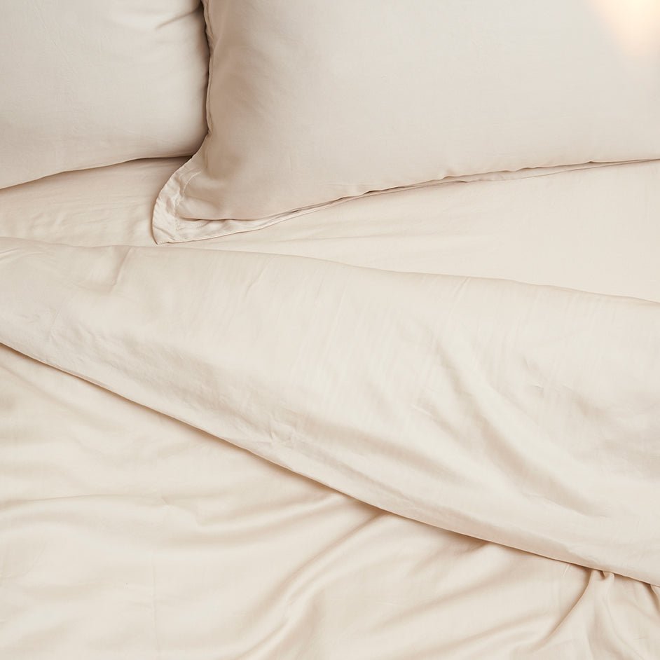 TENCEL™ – Twill-Spannbettlaken Beige
