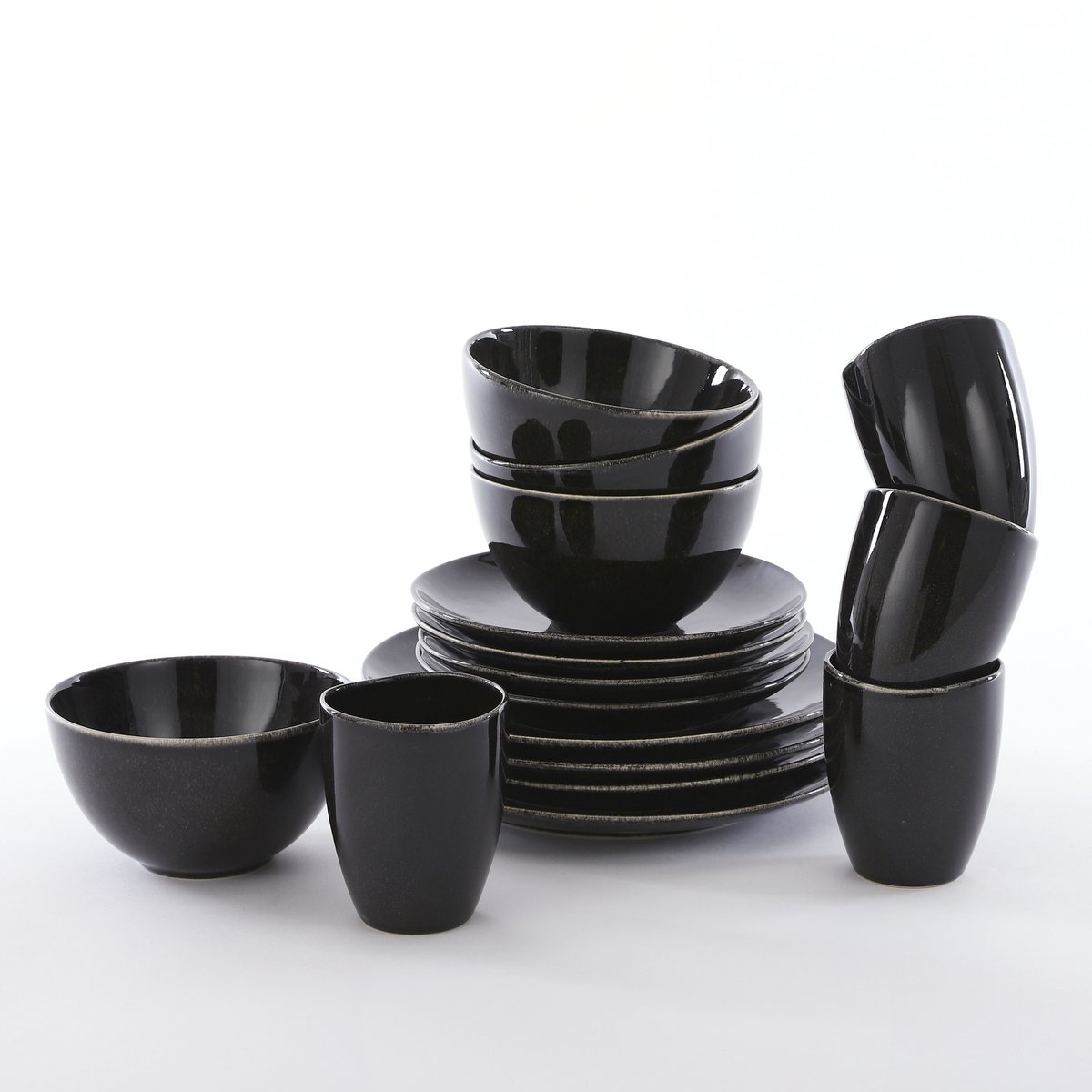 Tabo Service-Set für 4 Personen - Schwarz