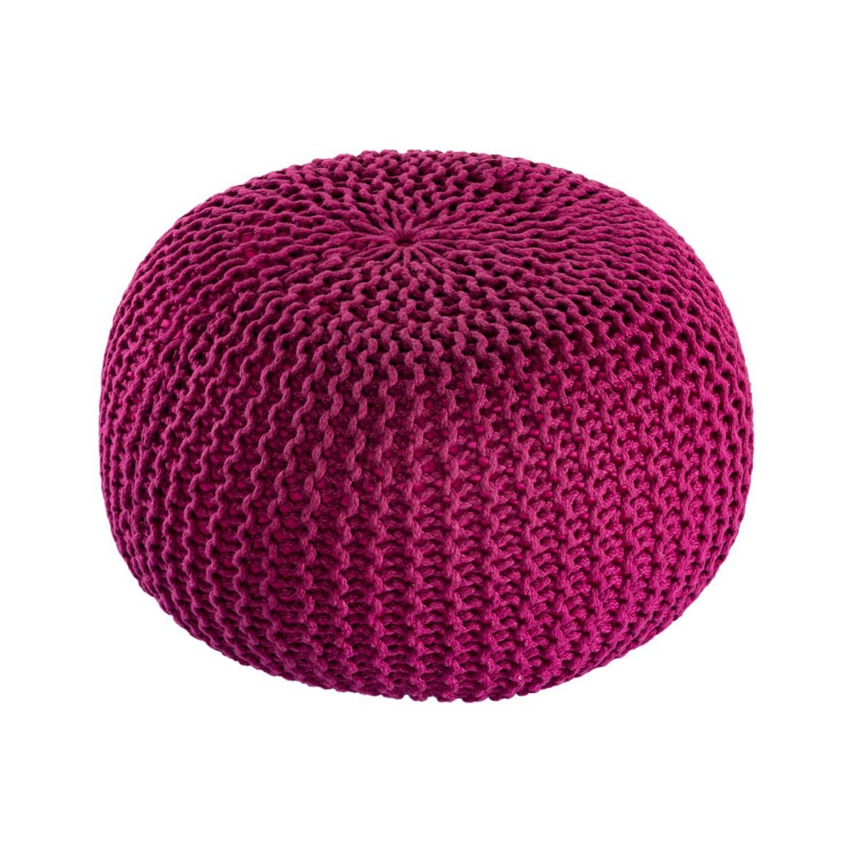 PREMIUM Pouf Sitzpouf Strickhocker Strickpuff Ø 55 cm Innen & Außen waschbar brillante Farben!