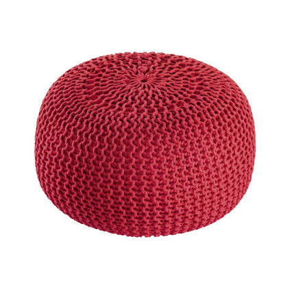 Sitzpouf ø55cm Pouf Strickhocker Strickpouf PREMIUM Innen Terrasse Pool Garten nachhaltig