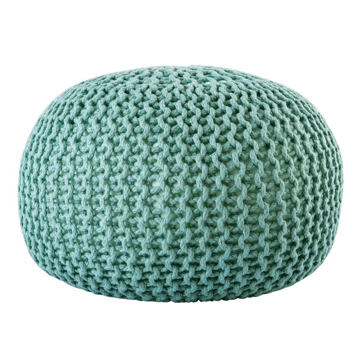 Sitzpouf ø55cm Pouf Strickhocker Strickpouf PREMIUM Innen Terrasse Pool Garten nachhaltig