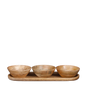 Tomar Geschirr und Tablett – L35 x B12 x H5 cm – 100 % FSC Mangoholz – Hellbraun