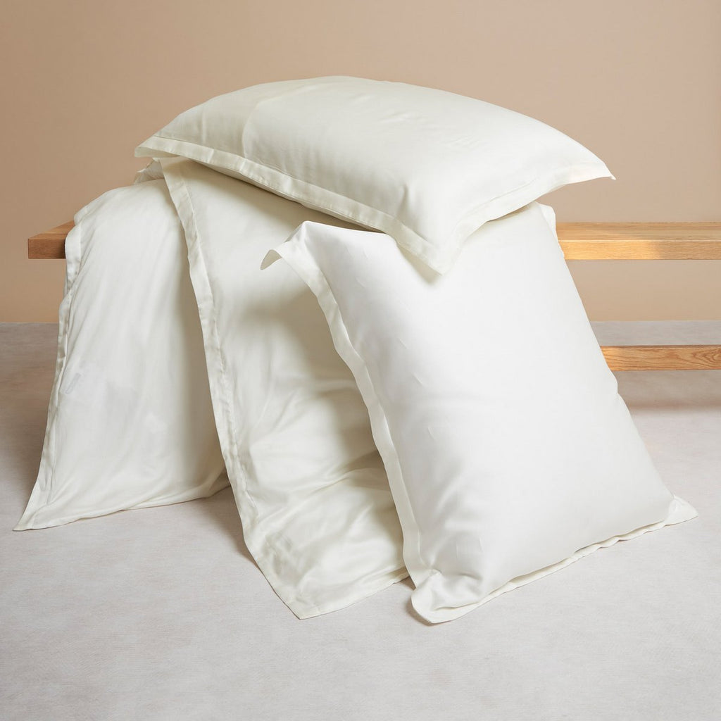 TENCEL™ – Satin-Bettbezug in gebrochenem Weiß