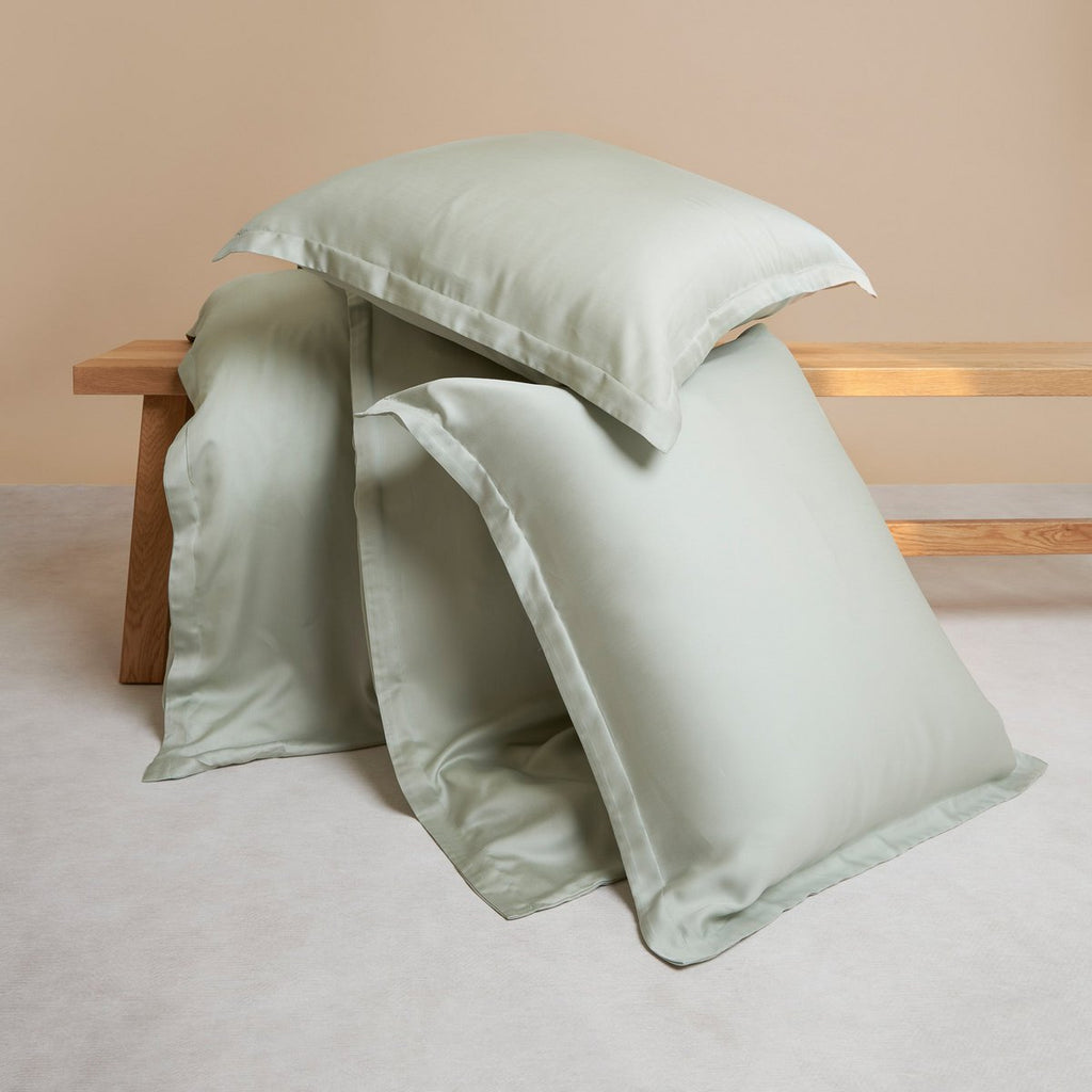 TENCEL™ – Satin-Bettbezug, Graugrün