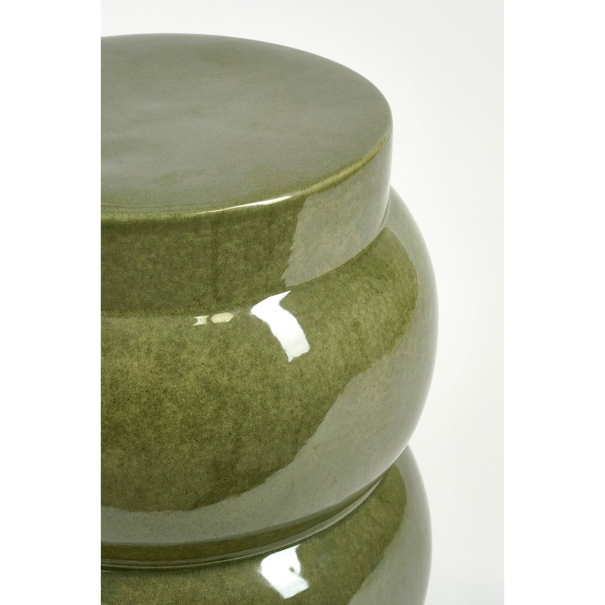 Vendi Beistelltisch – H40 x Ø35 cm – Keramik – Dunkelgrün