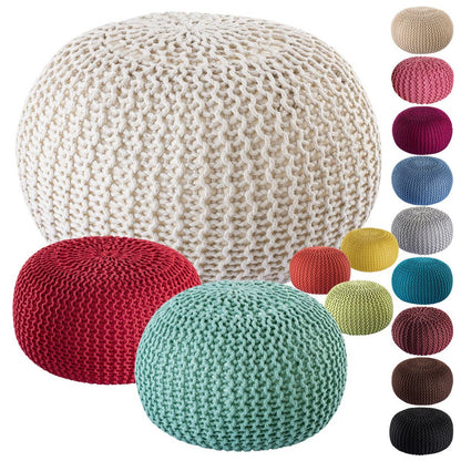 PREMIUM Pouf Sitzpouf Strickhocker Strickpuff Ø 55 cm Innen & Außen waschbar brillante Farben!