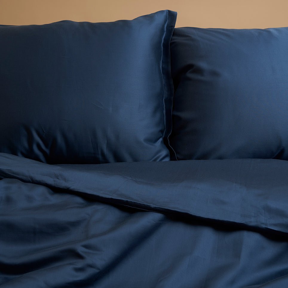 TENCEL™ – Bettbezug aus Satin, Dunkelblau