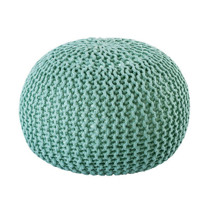 Sitzpouf ø55cm Pouf Strickhocker Strickpouf PREMIUM Innen Terrasse Pool Garten nachhaltig