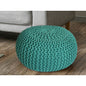 Pouf Ø 55 cm Strickhocker Sitzpouf Sitzpuff Bodenkissen Grobstrick-Optik extrahoch Höhe 37 cm