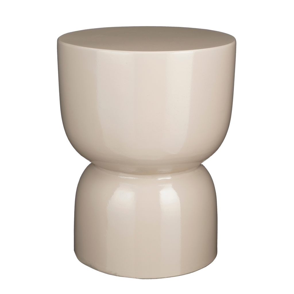 Stage Beistelltisch – H45 x Ø35 cm – Zement – Beige