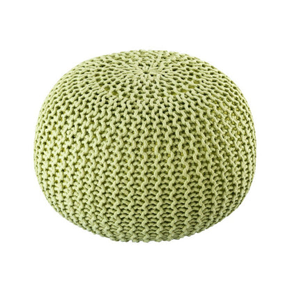 Sitzpouf ø55cm Pouf Strickhocker Strickpouf PREMIUM Innen Terrasse Pool Garten nachhaltig