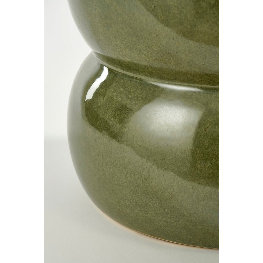 Vendi Beistelltisch – H40 x Ø35 cm – Keramik – Dunkelgrün