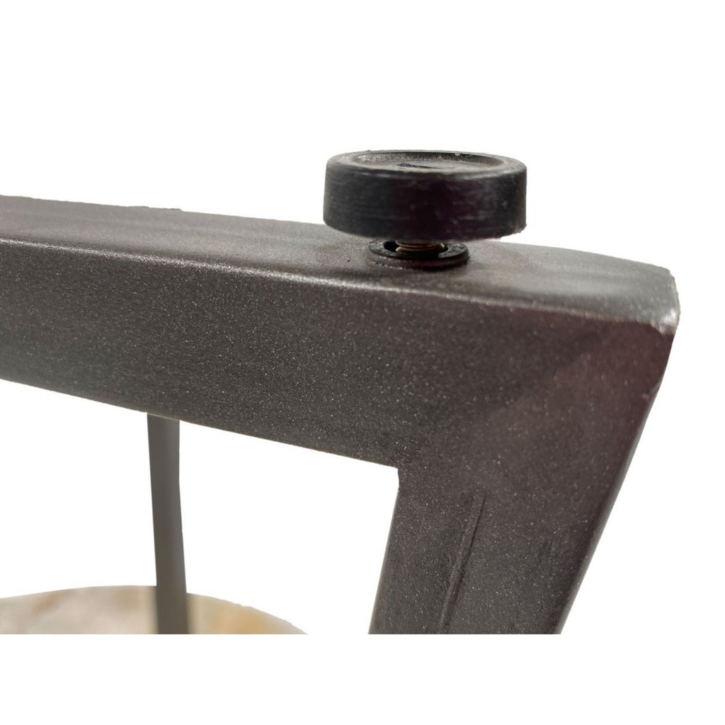 Couchtisch rund 60 cm Wohnzimmer Tisch Beistelltisch Cannes Metall-Gestell schwarz weiß altsilber