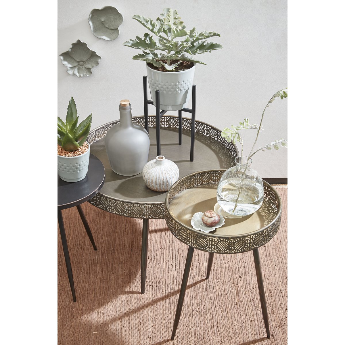 Lagoon Couchtisch – H46 x Ø70 cm – Metall – Bronze