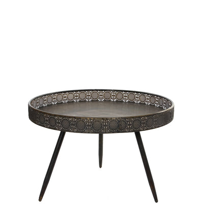 Lagoon Couchtisch – H46 x Ø70 cm – Metall – Bronze