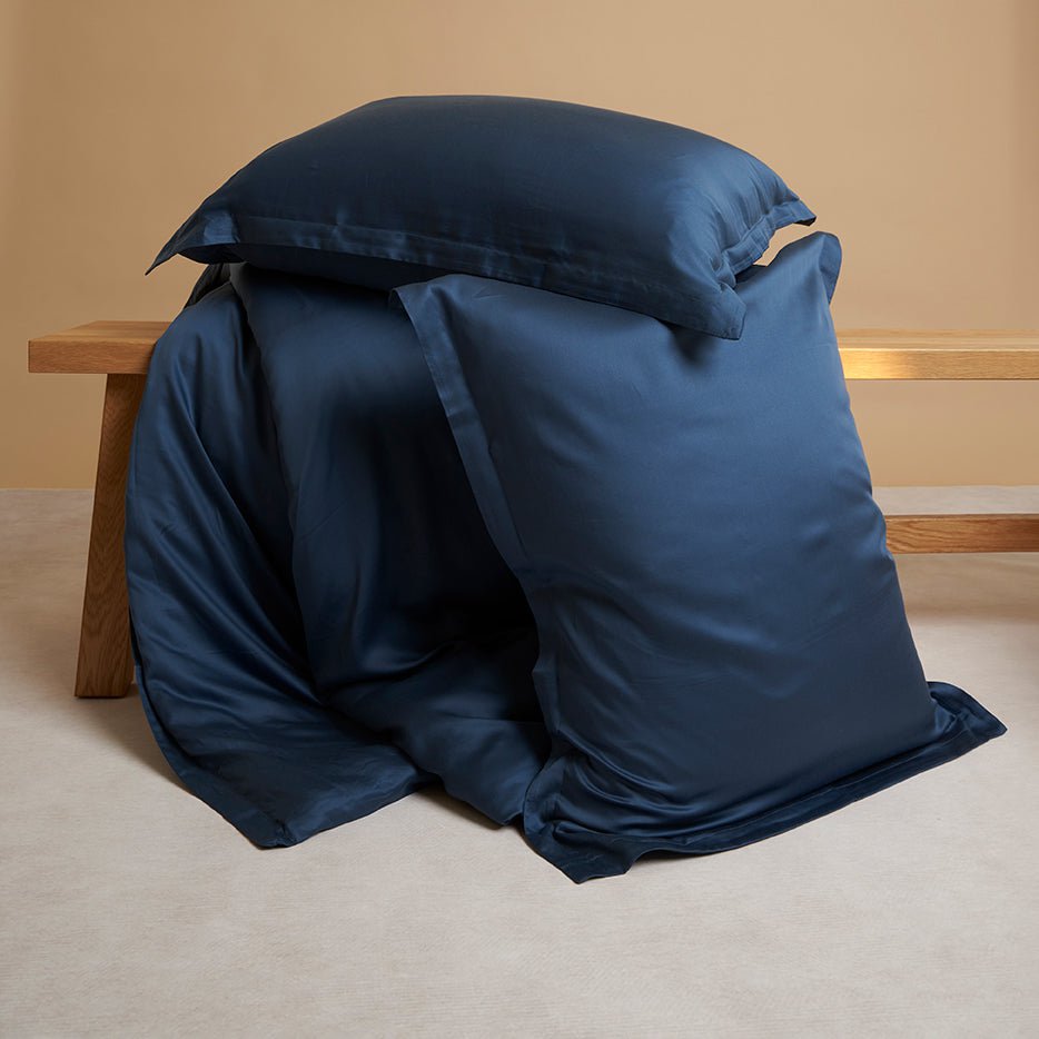TENCEL™ – Bettbezug aus Satin, Dunkelblau