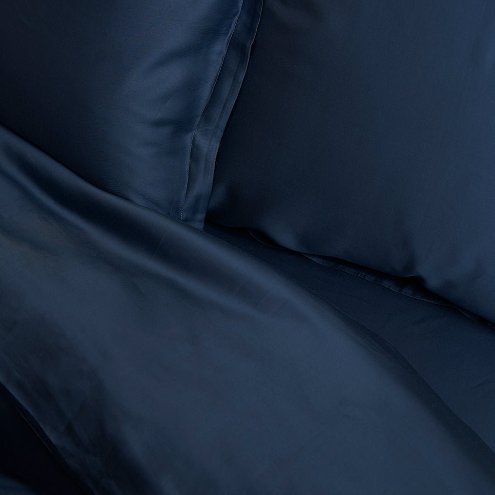 TENCEL™ – Bettbezug aus Satin, Dunkelblau