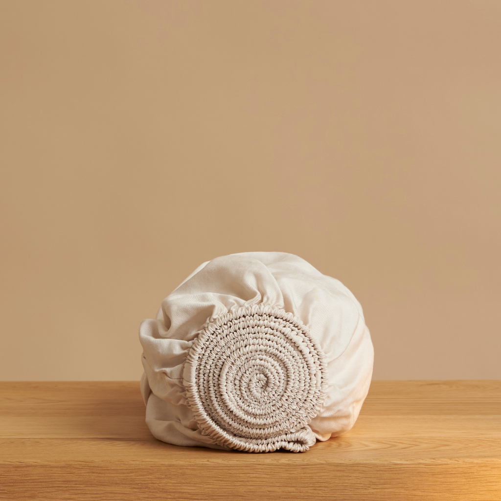 TENCEL™ – Twill-Spannbettlaken Beige